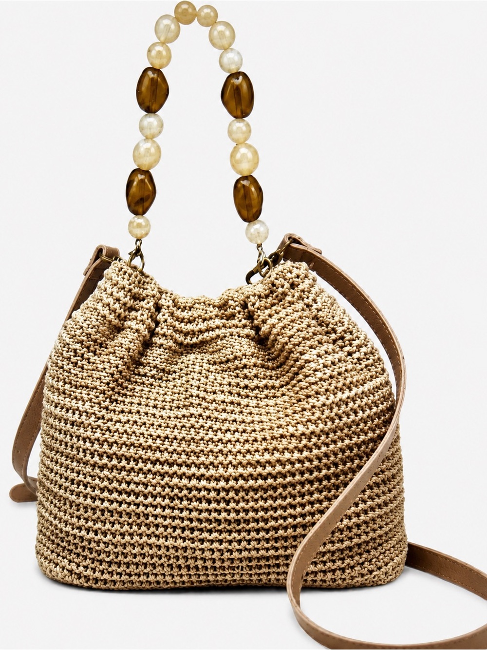 Emery Woven Crossbody in Natural